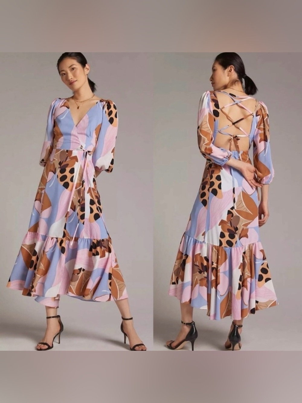 Anthropologie Hutch Bloom Wrap Midi Dress